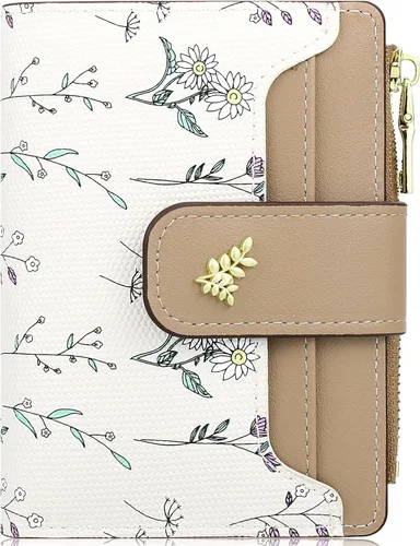 Miniatura 28 de Farcauo Cartera para Mujer delgada con Flores Kawaii, Carteras para Mujeres, Cartera Linda y delgada para Mujeres, Contemporáneo