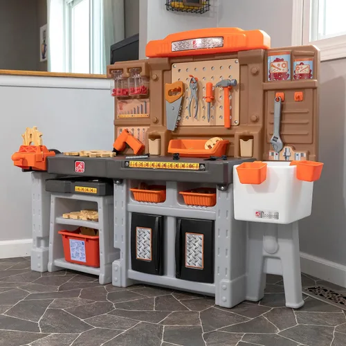 Miniatura 2 de Step2 Pro Play - Taller Infantil de Juegos con Banco de Herramientas, Banco de Herramientas para Interior/Exterior para Niños, Juego Interactivo