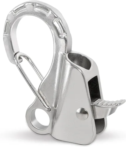 Miniatura 10 de Gancho de anclaje para barco, fácil de usar, sistema de anclaje sin nudos con liberación rápida, clips de gancho de anclaje de barco de acero