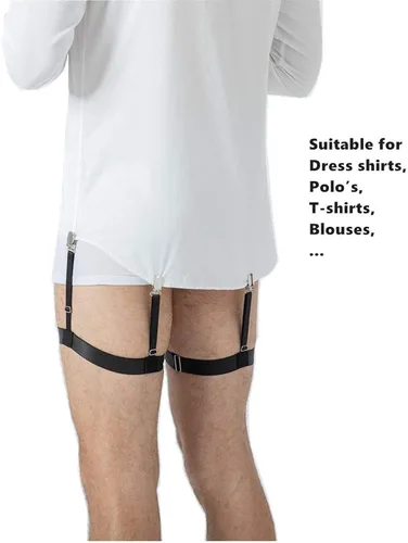 Miniatura 3 de Camisa para hombre que se mantiene para meter la camisa, liga y soporte para asegurar la posición de la camisa para hombre