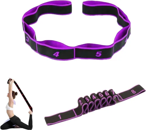 Miniatura 11 de Banda de resistencia de fitness para estiramiento y yoga, banda de resistencia elástica numérica con marcas claras, bandas elásticas de 3 unidades SA