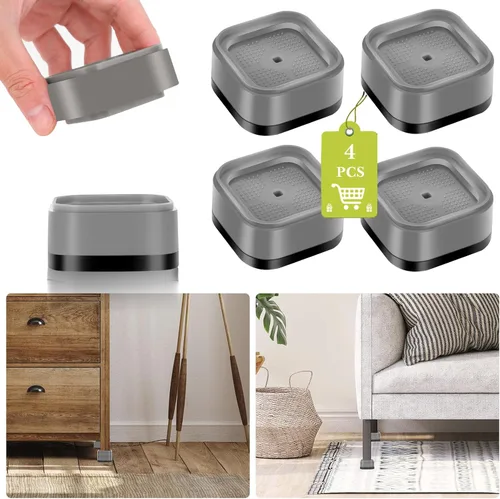 Miniatura 44 de Paquete de 12 elevadores de muebles de 1, 2 o 3 pulgadas, elevadores de cama ajustables resistentes para mesa, escritorio, sofá, silla, gabinete