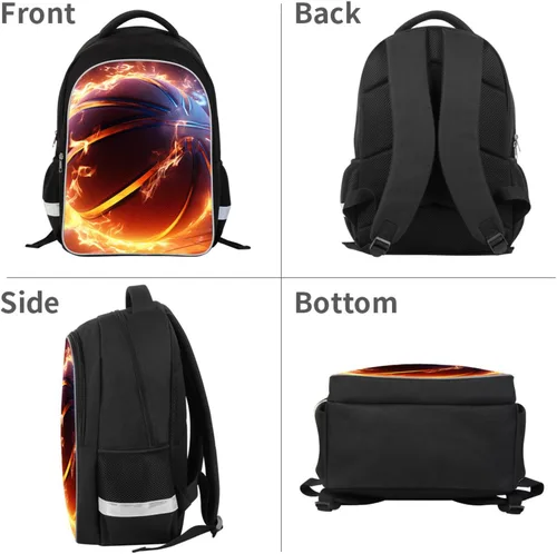 Miniatura 9 de Mochila para niños con patrón múltiple en la escuela primaria, A3-librero-baloncesto, Grande, Mochilas Daypack