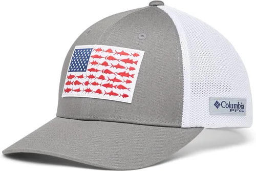 Miniatura 704 de Columbia - Gorra de malla con bandera con árboles unisex para adultos, corona alta