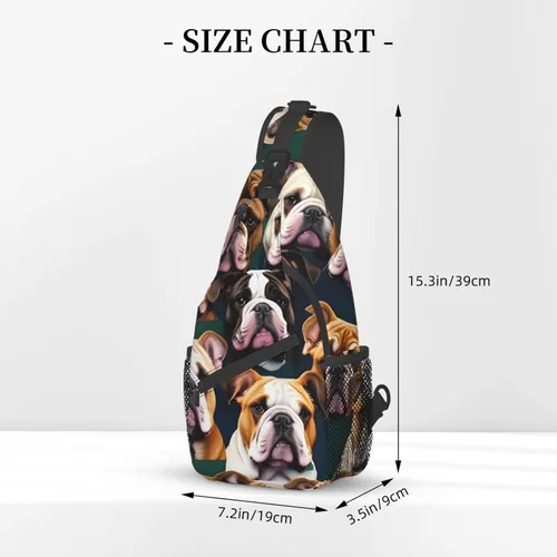 Miniatura 3 de Lindo Husky Print Sling Bag Crossbody Sling Mochila Viaje Senderismo Bolsas de Pecho para Mujeres Hombres