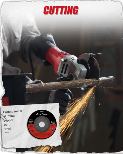 Miniatura 3 de AVID POWER Amoladora angular, herramientas eléctricas de molienda y corte de 7.5 amperios de 4-1/2 pulgadas con ruedas de molienda y corte, disco