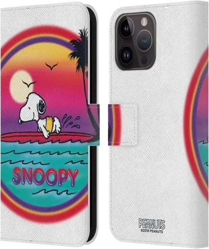 Miniatura 110 de Head Case Designs Funda de piel con licencia oficial de Peanuts Beach Surf Snoopy Boardwalk Airbrush compatible con Apple iPhone 11