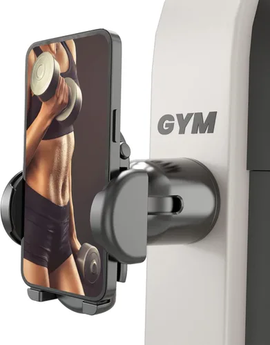 Miniatura 8 de MiiKARE Soporte magnético dual para teléfono Magsafe, soporte de teléfono de gimnasio con imanes fuertes, rotación de 360 grados ajustable, soporte