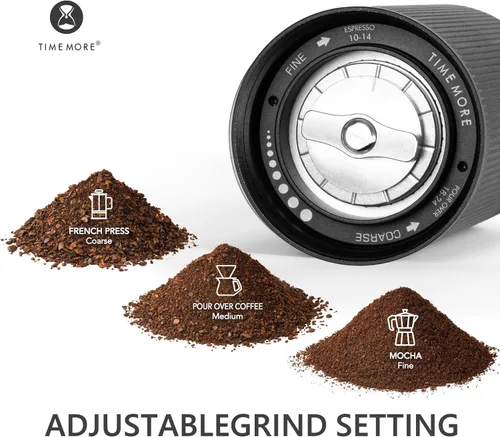 Miniatura 3 de TIMEMORE Castaña C2S Molinillo de Café Manual de Acero Inoxidable S2C Molinillo de Café Rebaba Cónica, Capacidad 25g Molinillo de Café Manual