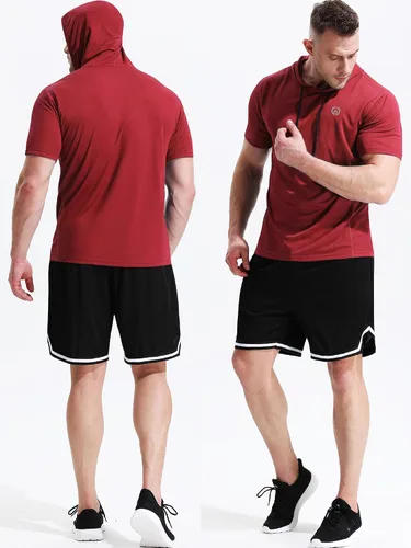 Miniatura 6 de NELEUS Dry Fit - Camiseta deportiva sin mangas para correr con capucha