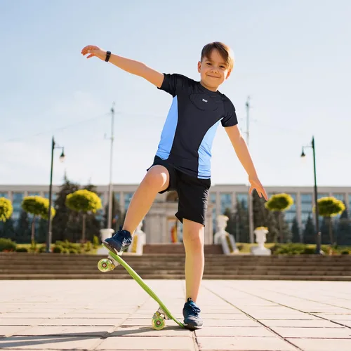 Miniatura 7 de Camisa acolchada de fútbol juvenil con protector de costillas en el pecho, para niños y niñas, camiseta protectora para fútbol, béisbol, sóftbol