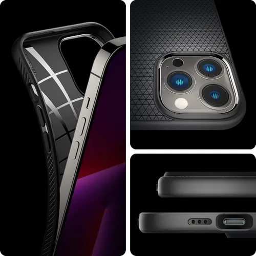 Miniatura 8 de Spigen Liquid Air - Funda diseñada para iPhone 13 Pro Max (2021), color negro mate