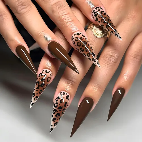 Miniatura 13 de Uñas postizas largas a presión con forma de almendra, uñas postizas acrílicas de color sólido con diseño de espejo de lujo, uñas artificiales