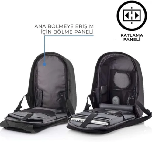 Miniatura 9 de XDDesign BOBBY HERO - Mochila antirrobo para computadora portátil, mochila de viaje aprobada para hombres y mujeres, Negro -, X-Grande, Mochila