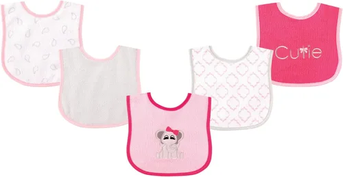 Miniatura 18 de Luvable Friends Baby Cotton Terry Drooler Bibs with PEVA Back, Transportation, One