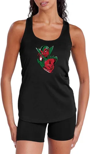 Miniatura 344 de Camiseta deportiva sin mangas oficial de NCAA Collegiate para mujer, con espalda cruzada, colección con logotipo primario
