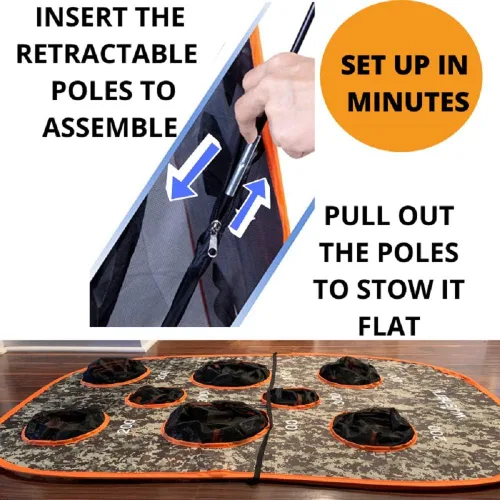 Miniatura 5 de Objetivo grande para niños. Juguete de práctica de tiro con red de almacenamiento para niños. Perfecto para fiestas Nerf en interiores y exteriores