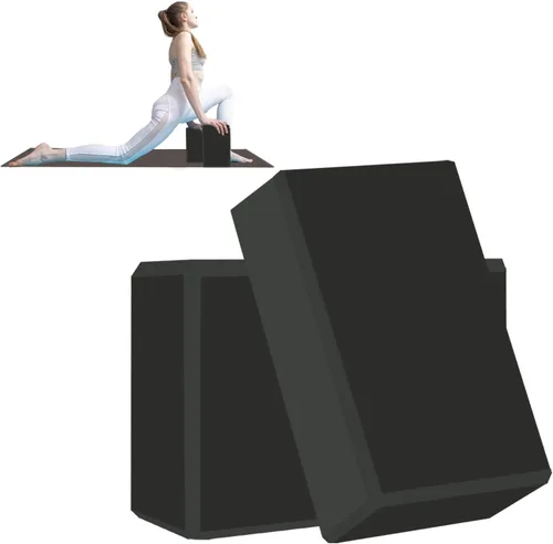 Miniatura 11 de Bloque de yoga - Espuma EVA de látex sin soporte - Superficie antideslizante suave con bisel para yoga, pilates, meditación - Accesorios de yoga