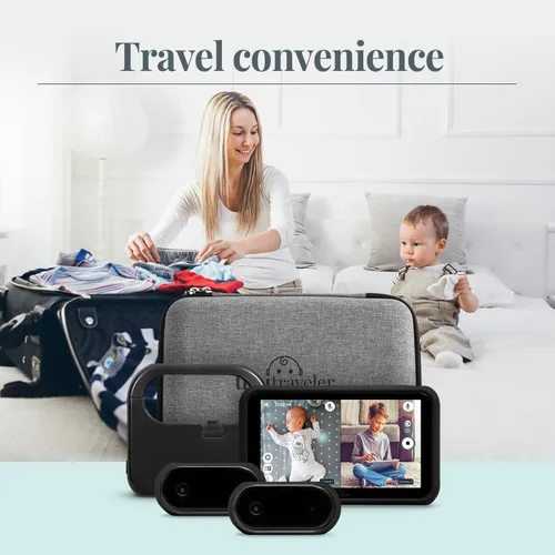 Miniatura 7 de Tiny Traveler Cámara de coche de bebé para 2 niños, monitor de coche de bebé con pantalla táctil con banco de energía, cámara de bebé sin WiFi