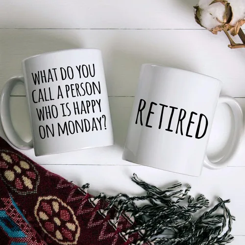 Miniatura 6 de Shqiueos Divertidos regalos de jubilación para mujeres y hombres, taza de feliz jubilado de 11 onzas, el mejor regalo de jubilación para mujeres