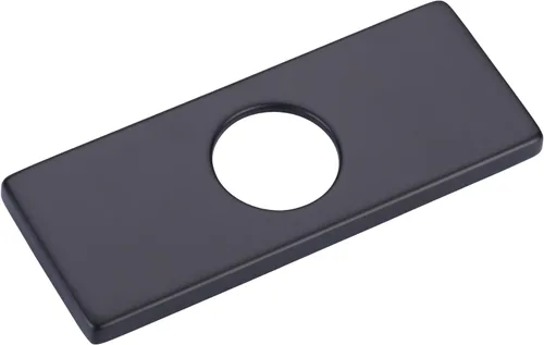 Placa de cubierta de grifo de 6 pulgadas, placa de grifo negra mate para fregadero de baño, 1 agujero o 3 agujeros de 4 pulgadas, cubierta de
