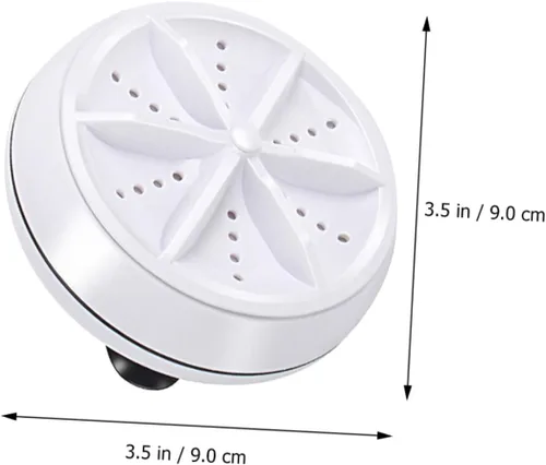 Miniatura 9 de GALPADA Mini lavadora portátil con alimentación por USB, lavadora de viaje giratoria para ropa ligera, calcetines, toallas, dormitorio, apartamento