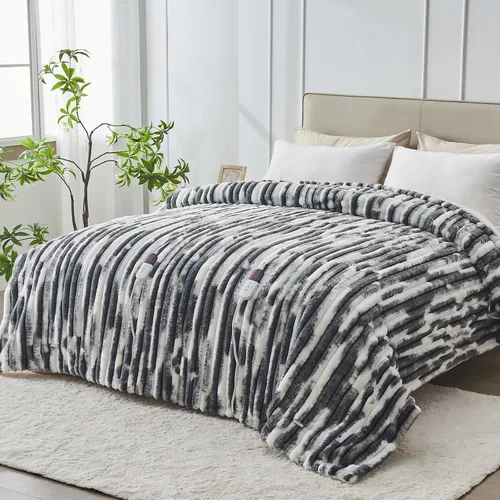 Miniatura 12 de Manta térmica individual de 62 x 84 pulgadas, manta eléctrica de cama de calentamiento rápido con 6 niveles de calefacción y 10 horas de apagado