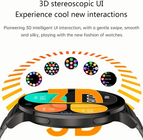 Miniatura 2 de Relojes inteligentes ultrafinos para hombre (llamada/3 bandas/todo metal), AMOLED extragrande de 1.75 pulgadas, rastreador de actividad ultra