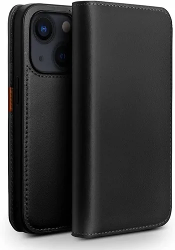 Miniatura 10 de COOVS Funda tipo cartera para iPhone 14/14 Plus/14 Pro/14 Pro Max, funda con cierre magnético de piel auténtica de alta calidad, con bloqueo RFID