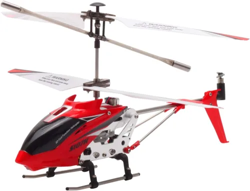 POCO DIVO S107H Altitude Hold 2.4Ghz Helicóptero RC Lanzamiento/Aterrizaje Vuelo Principiante Mini 3CH Metal Gyro Heli, Rojo