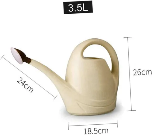 Miniatura 7 de GANAZONO Dispositivo de riego largo para plantas de caño largo, maceta de plástico beige de 3,5 l para plantas de interior/exterior