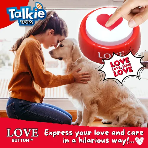 Miniatura 4 de Talkie Toys Products Botón de amor - Botón parlante reproduce 10 refranes de amor