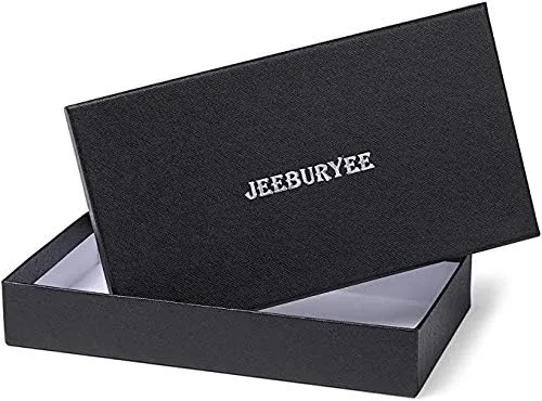 Miniatura 7 de JEEBURYEE Carteras para mujer RFID bloqueo de cuero cremallera alrededor de la muñeca embrague bolsa de viaje