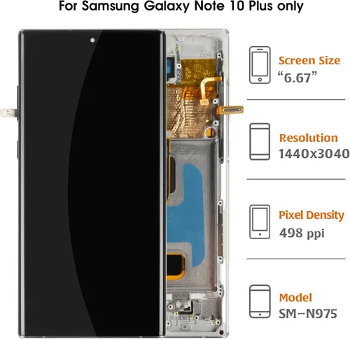 Miniatura 2 de Nota 10 Plus 5G OLED pantalla LCD+Aura marco blanco para Samsung Galaxy Note10+/5G SM-N975U N975W N976U 6.8 "pantalla LCD reemplazo táctil Galaxy