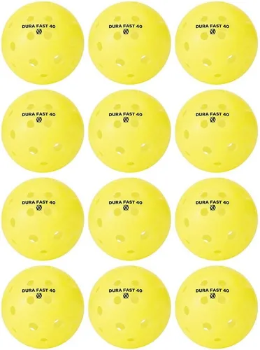 Bolas de Pickleball Dura Fast 40 | Bolas de Pickleball para Exteriores | Aprobadas y Sancionadas por USAPA para Juego en Torneos Amarillo
