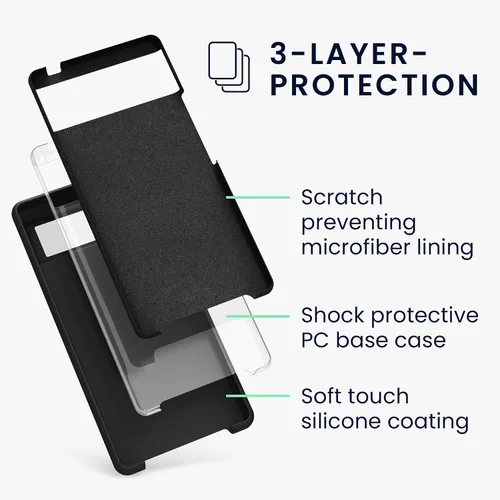 Miniatura 159 de kwmobile Funda Compatible con Google Pixel 6 Pro - Funda de teléfono de silicona TPU con acabado suave - Azul Arrecife