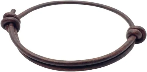 Miniatura 2 de 3 mm Men Genuine Leather Bracelet - Handmade Adjustable Cuff, Mens Minimalism Leather Wrap Wristband, Simple Accessories, Premium Leather, Women