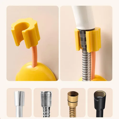 Miniatura 6 de Soporte para cabezal de ducha, soporte ajustable para cabezal de ducha con ventosa al vacío, soporte multifuncional para cabezal de ducha de mano