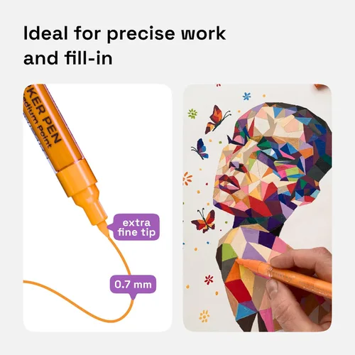Miniatura 5 de Bolígrafos de pintura acrílica, 42 marcadores de pintura acrílica, bolígrafos de pintura de punta extrafina (0.028 in) – Ideal para pintura
