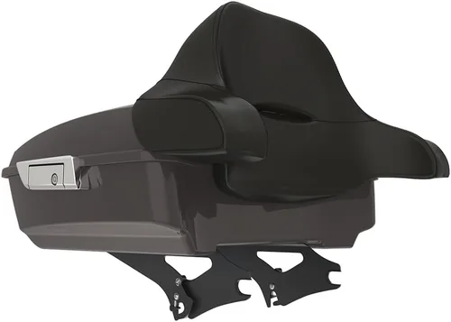 Miniatura 283 de King Tour Pack para Harley Alpine Green, cierre de paquete turístico, portaequipajes superior, soporte de montaje negro, placa de metal para Harley