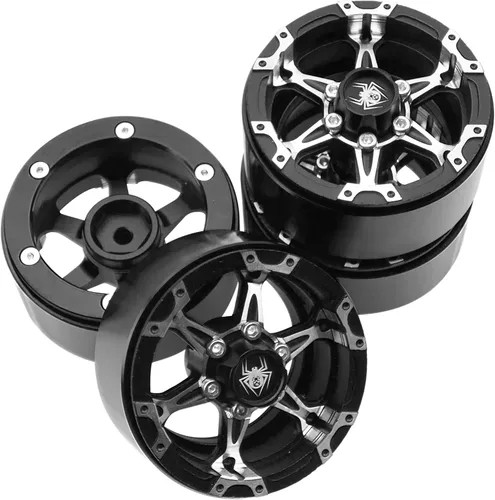 Miniatura 3 de Paquete de 4 ruedas Vgoohobby de metal Beadlock de 1.9, juego de llantas de 6 radios compatibles con Traxxas TRX4 Axial SCX10 AXI03007 Tamiya CC01