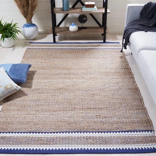 Miniatura 21 de SAFAVIEH Colección de fibra natural - Alfombra decorativa de 2 x 3 pies, color natural y negro, hecha a mano de yute rústico costero, ideal