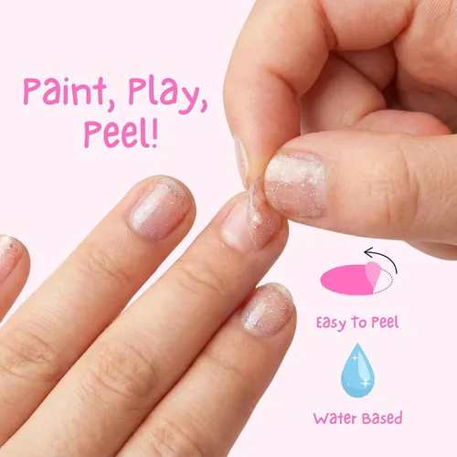 Miniatura 2 de MISS NELLA Abracadabra – Esmalte de uñas rosa brillante especial seguro para niños, fórmula no tóxica y sin olor para niños y bebés, a base de agua
