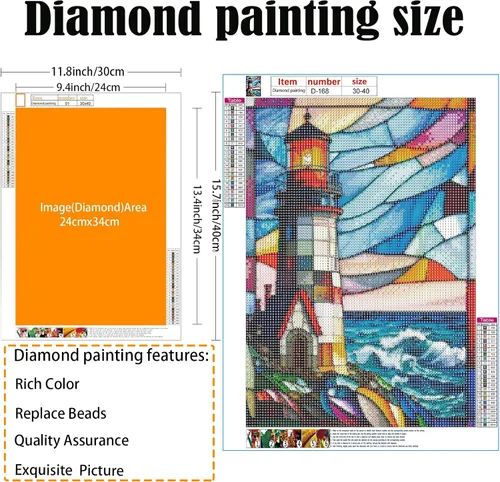 Miniatura 2 de Pintura de diamantes de cristal de colores 5D, kit de arte de diamantes para adultos, kit de pintura de diamantes para bricolaje, kit de arte