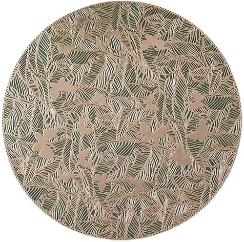 Miniatura 5 de 2/4/6pcs 38cm Round Hollow Heat Resistant Placemats, Gold Waterproof Non Slip PVC Table Mats for Hotel Restaurant, Home Kitchen (Gold, 4pcs-38cm)