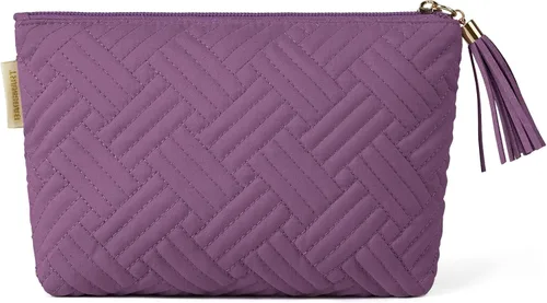 Miniatura 31 de BAGSMART Pequeña bolsa de maquillaje, neceser portátil esponjoso con cierre de cremallera con encanto, organizador de viaje resistente al agua