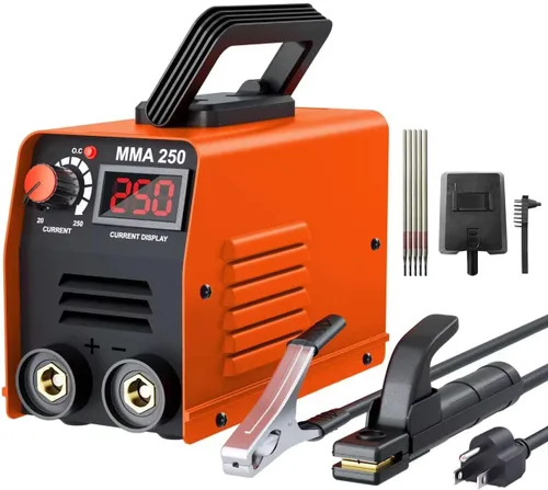 Miniatura 9 de Soldador de palo, máquina de soldadura portátil ARC 135 110V, máquina de soldadura TIG de palo/elevación 2 en 1 con pantalla LED grande, inversor