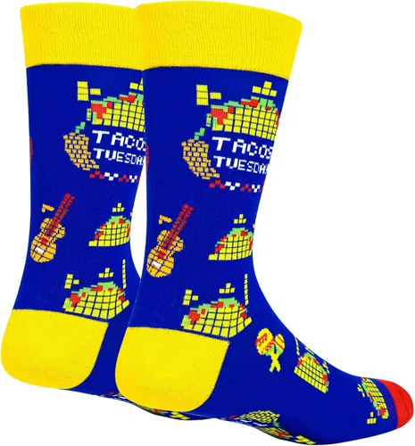 Miniatura 3 de Calcetines para hamburguesa Pixel Taco Alien Pizza Hamburguesa divertido novedad patrón de alimentos Crew Party calcetines regalo