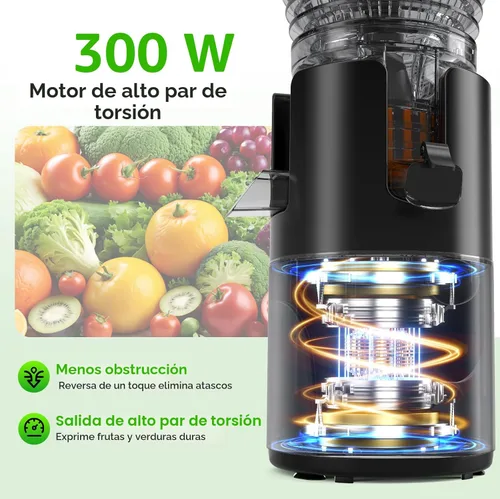 Miniatura 7 de Máquinas Exprimidoras Godspeeds, Conducto de Alimentación Grande de 5.8", Exprimidor Lento de Masticación Prensado en Frío para Frutas y Verduras