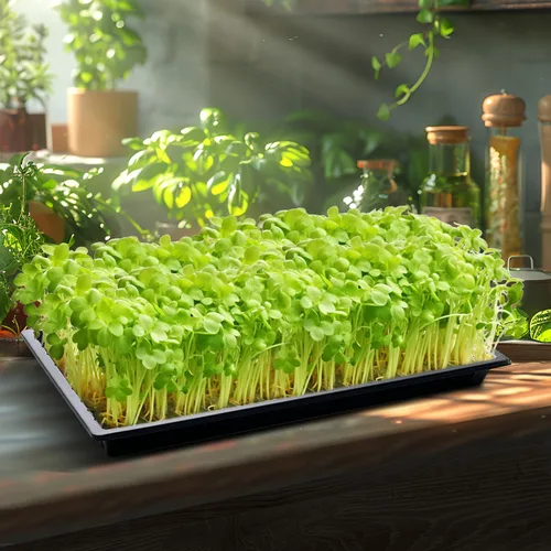 Miniatura 7 de RooTrimmer Bandejas de Cultivo, 1020 Bandejas de Vivero de Plantas de Servicio Pesado, Bandeja Plana Iniciadora de Semillas para Plántulas
